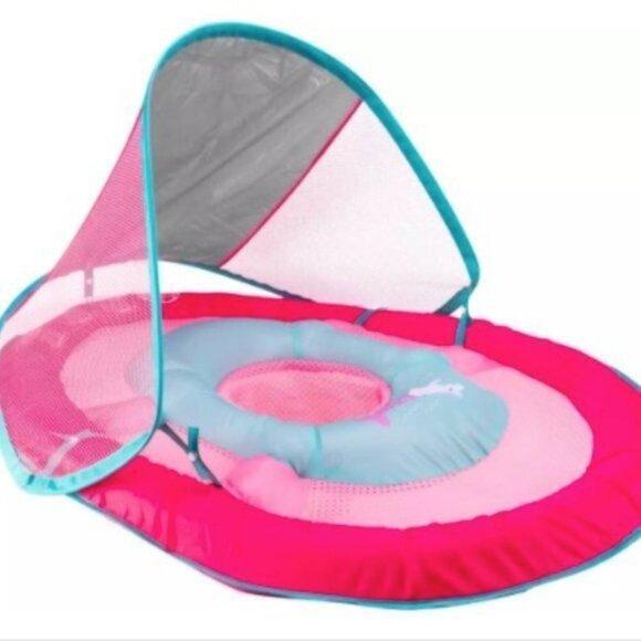 SwimWays Baby Spring Float Sun Canopy Pink Mermaid Unicorn - Picture 5 of 5